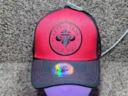 Affliction Men's Curved Bill Adjustable Snap Back Baseball Hat Red Blue