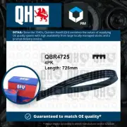 4 Rib Multi V Drive Belt fits TOYOTA PREVIA TCR1, TCR2 2.4 90 to 00 2TZ-FE QH