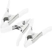 SEWACC 3pcs Heavy Duty Spring Clamps for Backdrop Stand Sturdy Clips for Photography Woodworking Crafts Durable and Chrome Construction Quick Setup