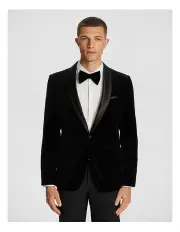 [yd.] Hefner Velvet Blazer in Black