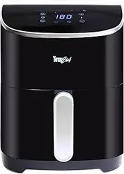 Total Chef Electric Air Fryer Oven 5 Qt/4.8L, Digital Touchscreen Controls, 8 Smart Cooking Presets, Adjustable Temperature, Programmable Timer, Non-Stick Basket, Quick Easy Meals, Black