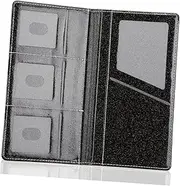 [WOFASHPURET] Leather Passport Holder Protection Travel Wallet Passport Holder Black Sturdy Pu Leather Air Ticket Holder Passport Cover for Travel Essentials