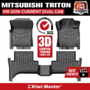 Kiwi Master Car Floor Mats for Mitsubishi Triton Ute MR 2019-Current Dual Cab