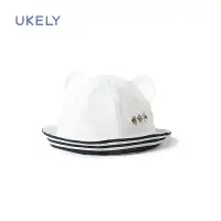 在飛比找樂天市場購物網優惠-寶寶帽子春秋兒童漁夫帽潮男童女童純棉可折疊可愛超萌白色海軍帽