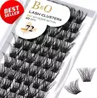 Clusters D Curl 10Mm DIY Eyelash Extensions 72 Clusters Lashes C D Curl LASH Wis