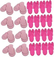 16 Pairs Disposable Pedicure Slippers Single Use Flip-flops Travel Hotel Slippers Skid-proof Portable