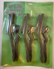 NOS Harbor Freight 6 Pc Steel, Nylon & Brass 9" Detail Wire Brush Set 93610