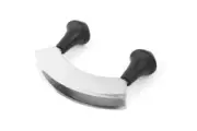 inCasa Double Stainless Steel Blade Mezzaluna Chopper & Board Set Herb Slicer