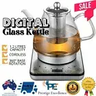 Glass Cordless Kettle Electric Clear Automatic Water Kitchen Teapot Tea Infuser