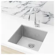 Single Kitchen Sink 45x45, PVD Brushed Nickel