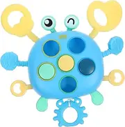 Toyvian Sensory Pull String Crab Shape Plaything for Engaging Sensory Development Fine Motor Skill Training Teething Relief Safe Material for Ages