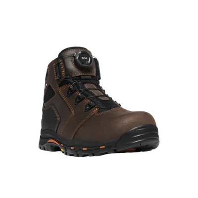 Danner Men's Vicious BOA Brown & Orange Work Boot 13800