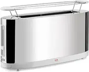 [Alessi] SG68 Design Toaster with Croissants Heater Stainless Steel and PC White