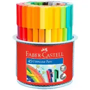 Faber-Castell Coloured Connector Pens 45 Pack Tin