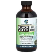 Amazing Herbs, Black Seed Oil Blend, With Pure Cold-Pressed Flax Seed Oil, 8 fl. oz (240 ml)