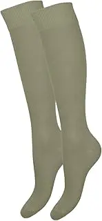 [MILENA PEŁNA SWOBODA RUCHU] MILENA Soft Breathable Over the Knee Socks with Elastic Fit and Non-Slip Grip Perfect for Everyday, Work, Sports and Cosplay - Versatile Combination, Olive Green, olive green, 37-41