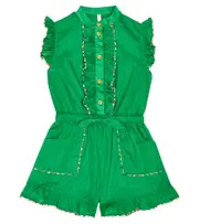 [Zimmermann Kids] Zimmermann Kids Junie frill-trimmed floral cotton playsuit Y 2 multicoloured