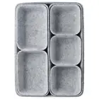 8Pcs Grey Sundries Sorting Box Felt Storage Box New Storage Organizer Home