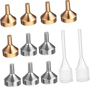 ELAYARD 12Pcs Mini Funnels Set with Dropper for Transferring Liquids Small Funnels for Filling Bottles Perfume Science Laboratory Accessories