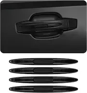 Suvnie 4 PCS Car Door Edge Guard Protectors, Anti-Collision Silicone Auto Door Edge Trim Strip, Electrostatic Eliminating Strip with Air Bag, Universal Vehicle Exterior Accessories (Black)