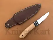 CUSTOM MADE HAND CRAFTED 440C STAINLESS STEEL PUUKKO SKINNER KNIFE|KNIVES KART
