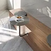 Floating Coffee Drink Table Bar Table Kitchen Table, Round Bar Tables Breakfast Dining Desk, Counter Bistro Pub Cocktail Tables for Home Garden, Small Side/end Table