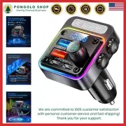 Nulaxy Adaptador de coche Bluetooth 5.3 de 54 W con 4 puertos de carga [PD 36...