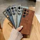 For Samsung Galaxy S24 Ultra S23 S22 S21Plus Shockproof Luxury Leather Slim Case