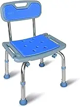 FFSPIIO Portable Shower Seat, for Elderly Disabled Strong Durable Lightweight Bath Stool Adjustable Height Safety No-Slip Shower Chair Shower Chair