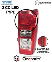 TYC RH Right Hand Tail Light Lamp CC LED Non Tinted For Isuzu DMax 2014~2020 (for: Isuzu)
