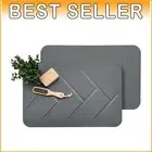 Elegant Non-Slip Diatomaceous Earth Bath Mat - Multi-Use Large Size 23.6"x15.3"