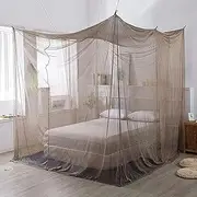 [CIADAZ] Anti Radiation EMF Shielding Mesh Tent,5G/WiFi Shielding Canopy,Anti Radiation Mosquito Net,Electromagnetic Signal/Wave Blocking Bed Netting,Beige,8m×2.3m×0.5m