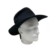 Brixton Womens Size Small Welsey Cotton Fedora Hat Black NEW