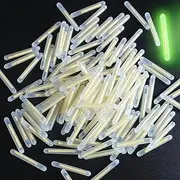 PurYupearl 100Pcs Yellow Fishing Float Light Stick Fluorescent Lightstick LED Fluorescent Dark Glow Sticks Fishing Float Accessories 3mm Corks, Floats and Bobbers Terminal Tackle and Accessories