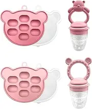 Baby Mesh Teether for Fruit,Silicone Fruit Food Feeder Pacifier | Ice Cup Mold Design Teething Relief Toy Dishwasher Safe Teeth Grinding Tool for Banana