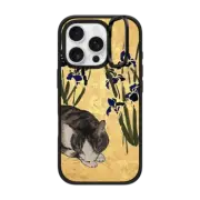 iPhone 16 Pro Impact Ring Stand Case MagSafe Compatible Cat and Irises by Edward Luper