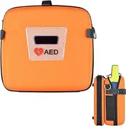 Portable AED Storage Bag,AED Defibrillator Storage Bag,Eye-catching Emergency Storage Bag with Adjustable Shoulder Straps,Two-Layer Design for Home, Office, Public Places