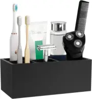 Toothbrush Holder, 5 Slots Toothbrush Razor Holder Toothpaste Stand, Resin Decor