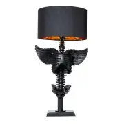 Large Skeleton with Wings Lamp - Decorations 25" H Skull Skeleton Desk Table ...