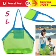 Mesh Beach Bag Swimming Pool Extra Kids Toys Bag Sand-away Carrying Tote VN
