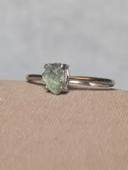 MOLDAVITE NUGGET RING - Size 8.5 Adjustable and Affordable