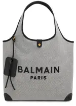 Balmain B-Army Canvas Tote - Black And White ONE SIZE
