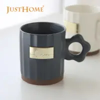 在飛比找momo購物網優惠-【Just Home】漫霧陶瓷馬克杯350ml 灰色(杯子 