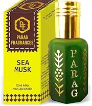 Parag Fragrances Sea Musk Attar 1 Tola / 12ml (Crystal Series) (Limited Time Launching Offer Pack) Natural Distiled Attar/Alcohol Free Attar/Long Lasting Attar