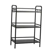 Storage Shelves Metal Storage Rack with Shelf,Shelf 3-Tier Black