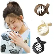 Shark Hair Clips Medium Size Hair Clamps for Girls Matte Hair Claw Clips for Ponytail Hairpin Non Slip Jaw Clips for Hair Styling Accessories for Women 3Pcs