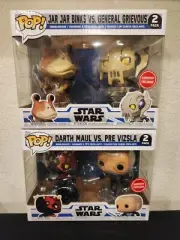 Funko Pop Star Wars 2 Packs:JAR JAR BINKS/GEN GRIEVOUS & DARTH MAUL/PRE VIZSLA