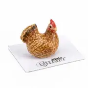 Little Critterz Hen - Bantam Hen "Buff" - miniature porcelain figurine
