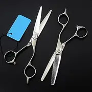 Professional Hair Cutting Shears, Professional Japan 440c Steel 6 inch Upscale Scissor Matte Haircut thinning Barber Cutting Shears Hairdresser Scissors