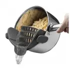 Kitchen Gizmo Snap N' Strain - Silicone Clip-On Colander, Heat Resistant Drainer